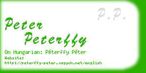peter peterffy business card